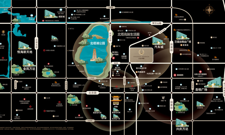 北塔凤鸣交通图