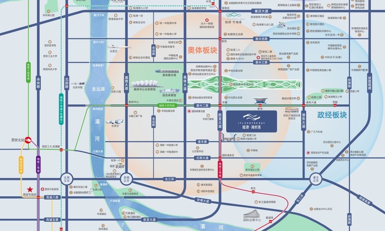 陆港·海心湾（三期）交通图