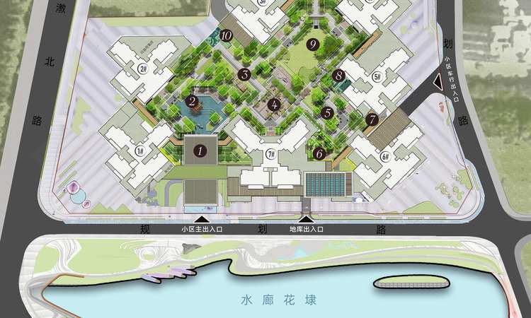万科·理想花地·瑧园楼层平面图