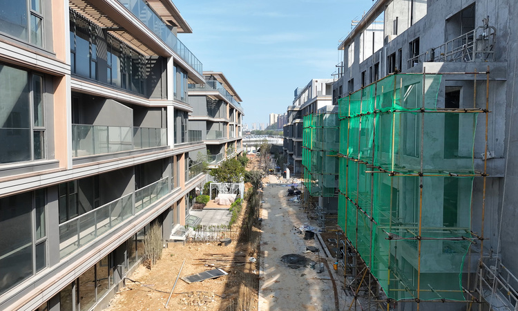 蓝城湖畔云庐施工进度图