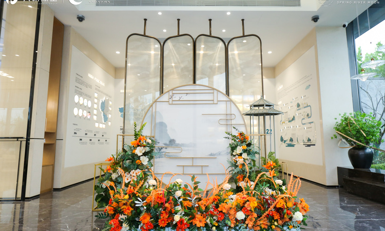 财金绿城春江明月实景图