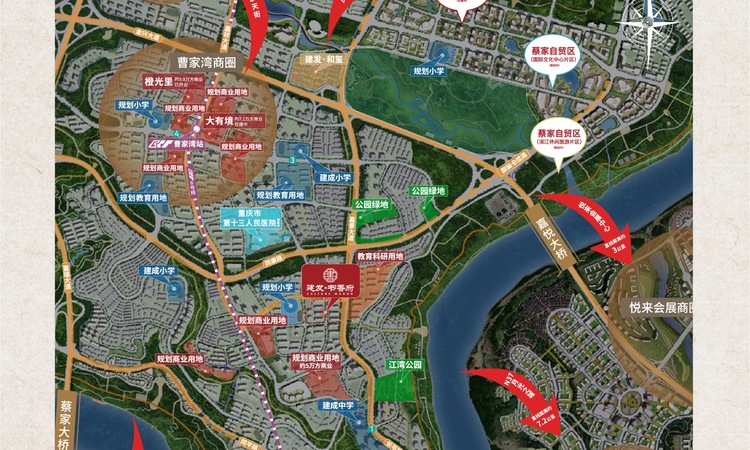 建发书香府交通图