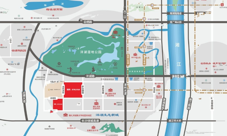 恒伟·君樾洋湖周边配套图