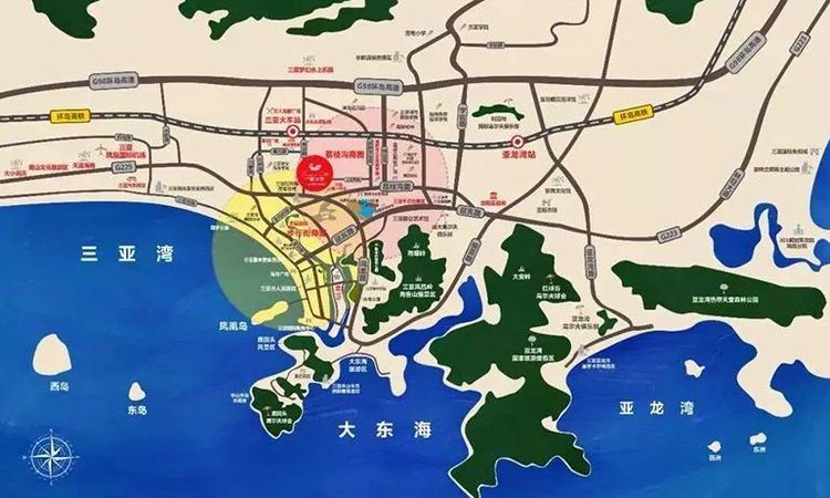 三亚繁华里交通图