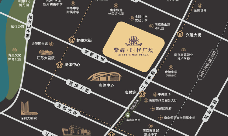 紫辉时代广场交通图