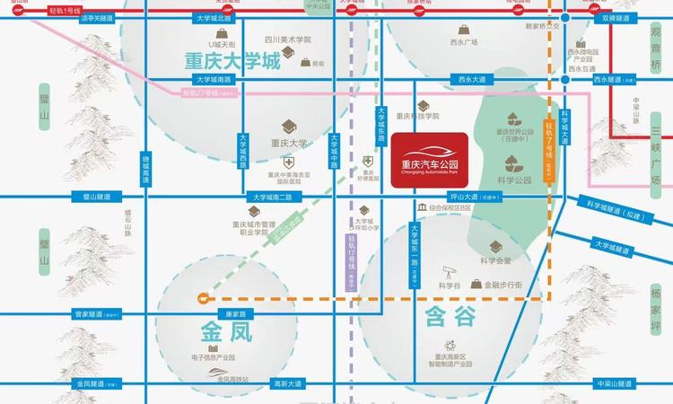 重庆芯谷溪悦府交通图