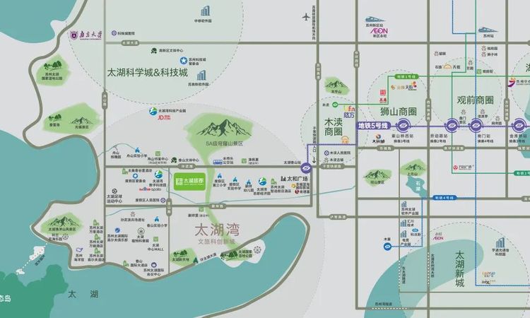 太湖朗郡交通图