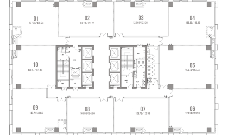 广茂大厦楼层平面图