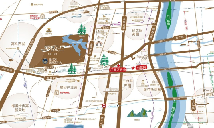长沙星河湾交通图