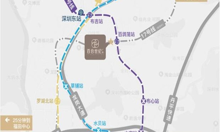 百合世纪广场交通图