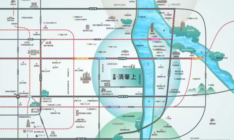 金地清峯上交通图