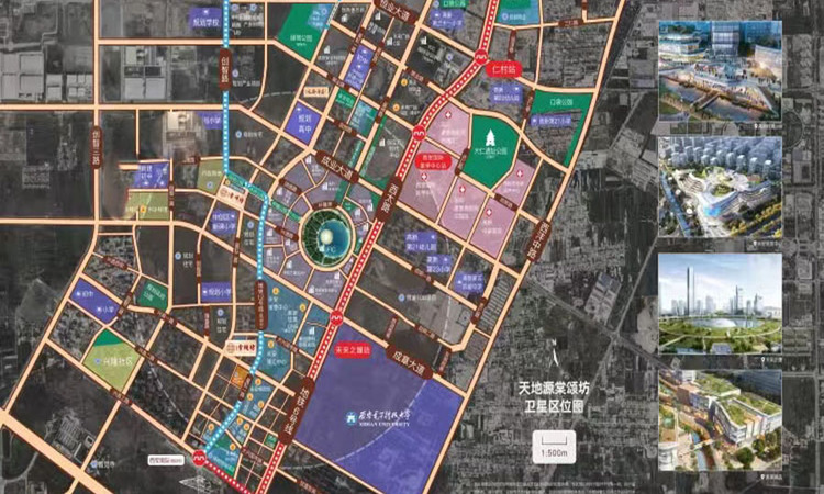 天地源棠颂坊交通图