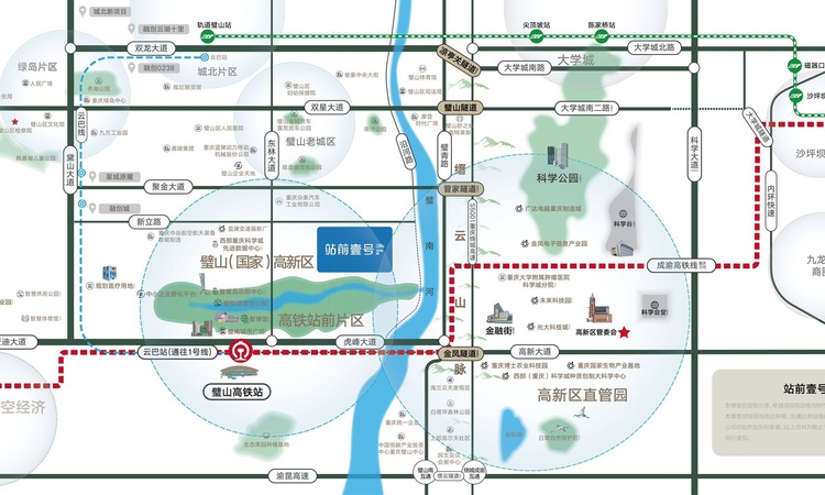 融创站前一号交通图