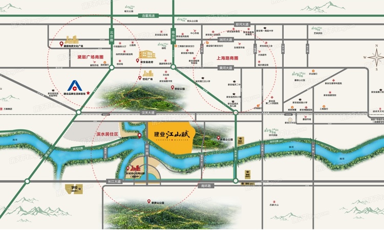 建业江山赋交通图
