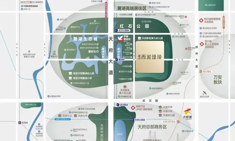 麓湖西派臻境交通图