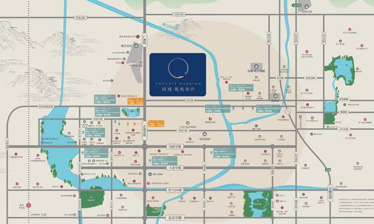 绿城凤凰和庐交通图