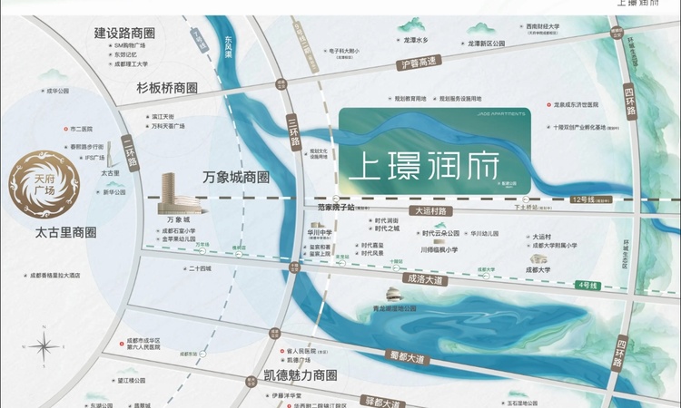 华润置地上璟润府交通图