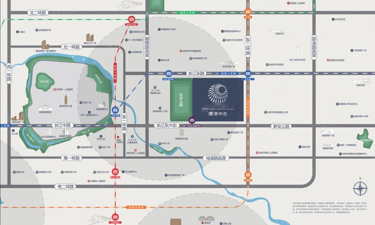 置地中心周边配套图