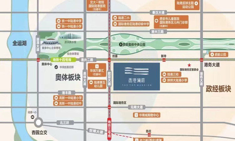 西港澜庭交通图