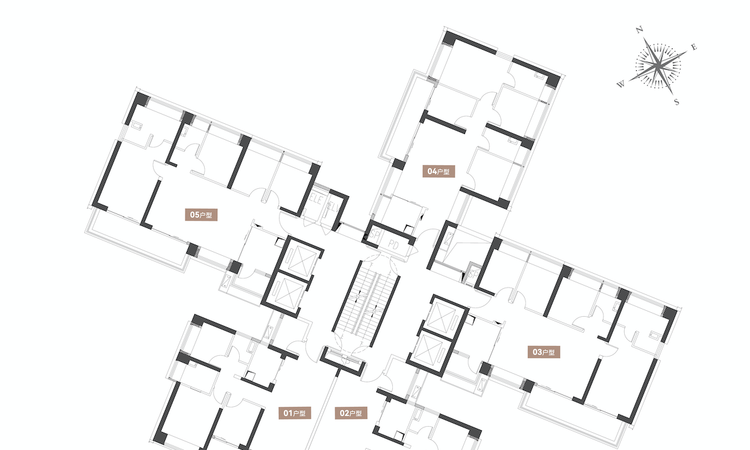 万丰海岸城·瀚府二期楼层平面图