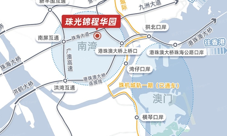 珠光锦程交通图