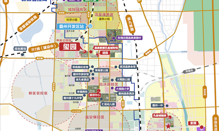 温泉新都孔雀城交通图