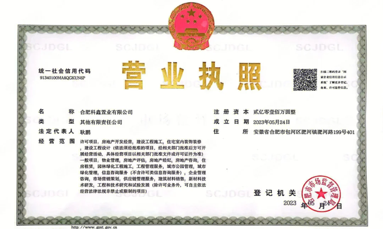 万科城改朗拾森屿楼盘证照