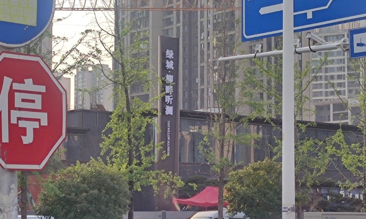 绿城柳畔听澜实景图