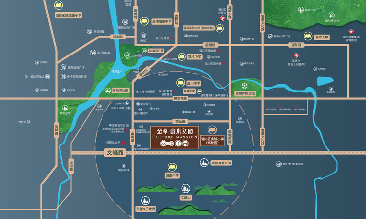 金泽·山水文园交通图