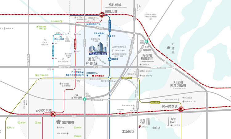 阳澄企业总部园交通图