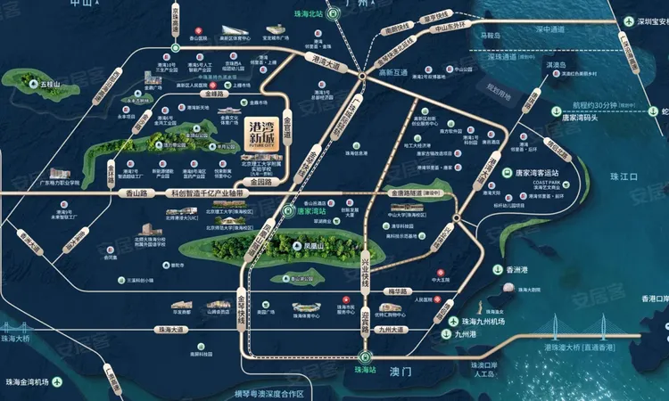 港湾新城 高新区交通图