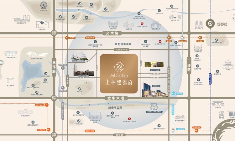 国投上林熙锦府交通图