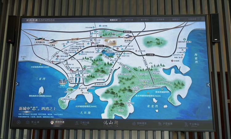 三亚悦山湖交通图