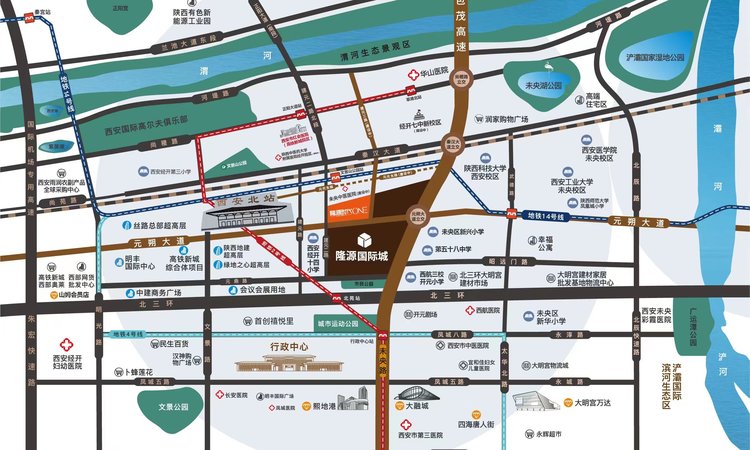 隆源时代ONE交通图