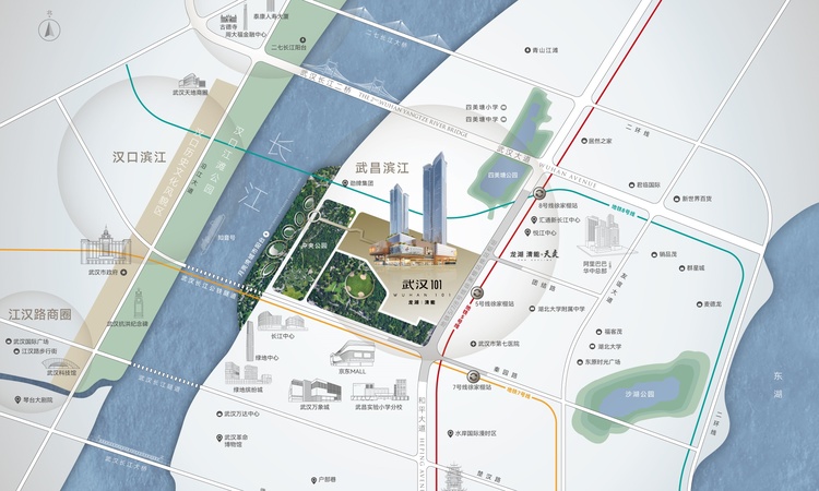 龙湖清能滨江国际交通图