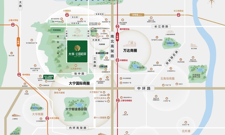 大华·公园柏翠交通图