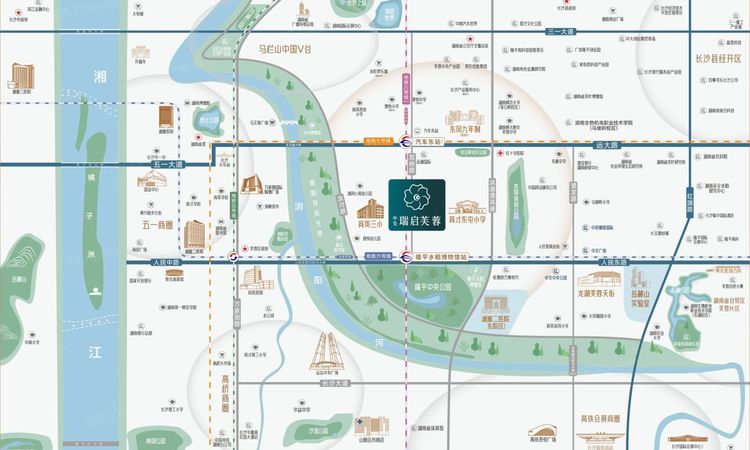 中交瑞启芙蓉交通图