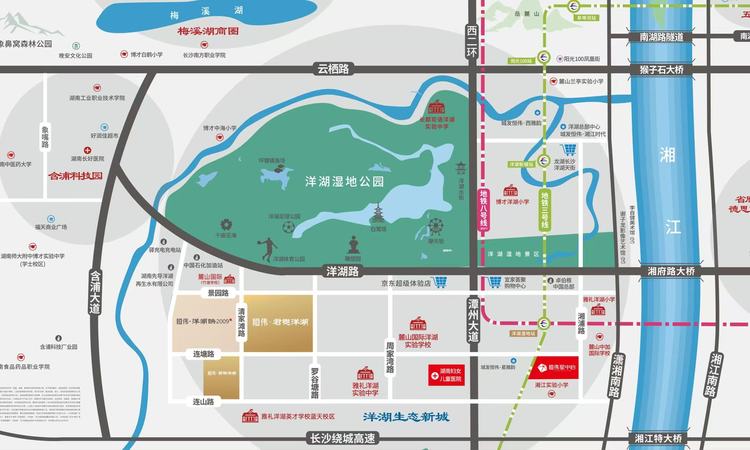 恒伟·君樾洋湖交通图