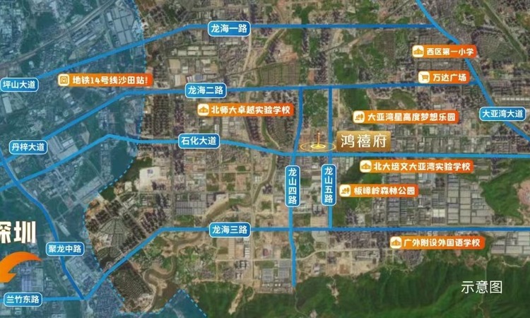 九颂中奥沃华鸿禧交通图