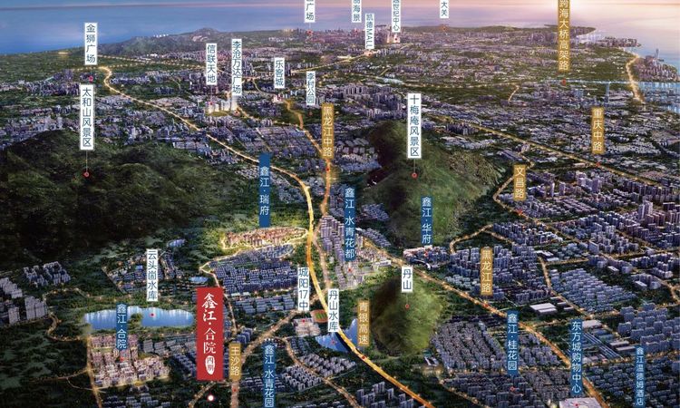 鑫江合院四期交通图