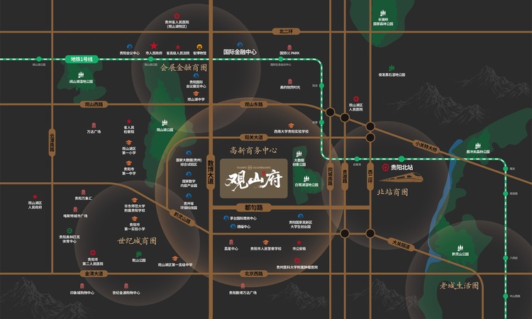 天瀑观山府交通图