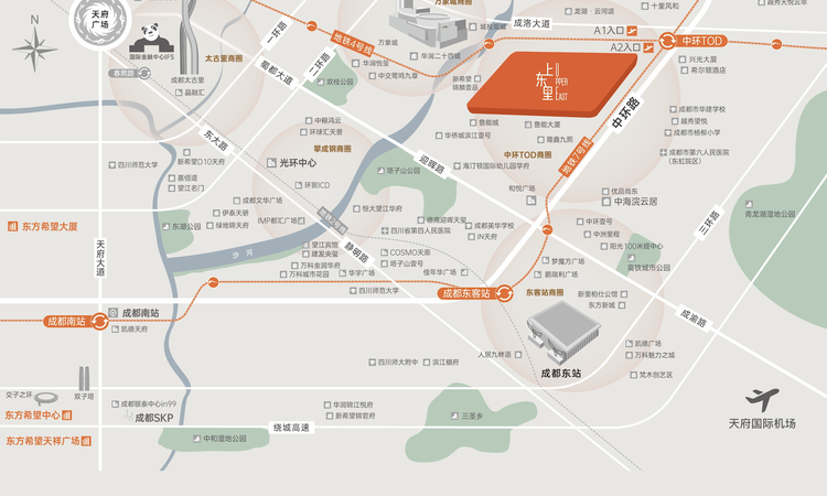 东方希望上东里交通图