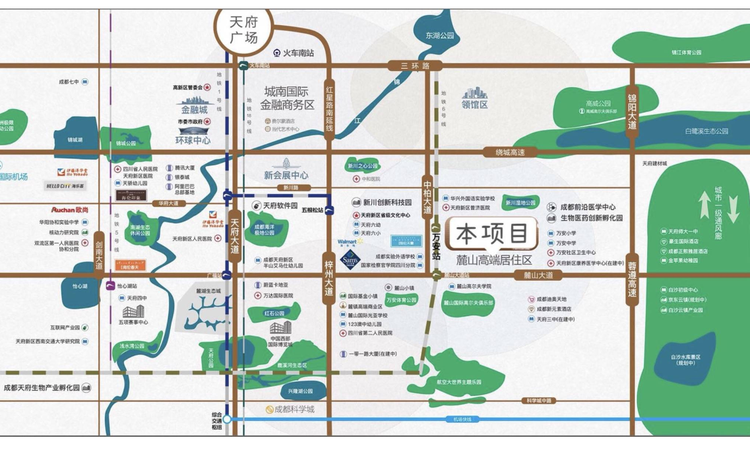 海伦堡玖悦府交通图