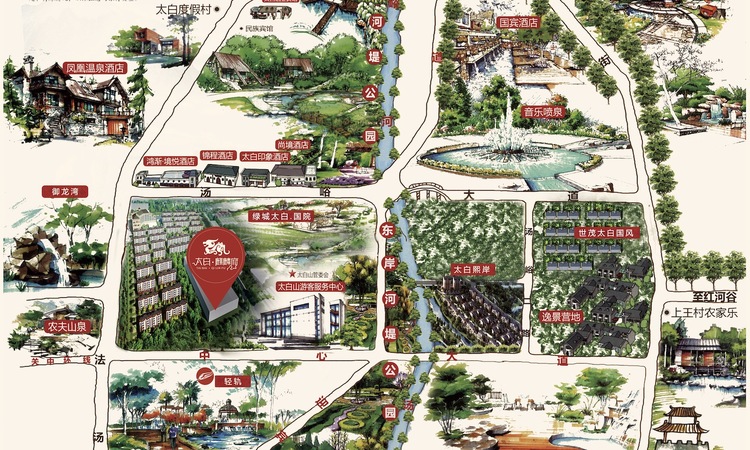 太白麒麟府交通图