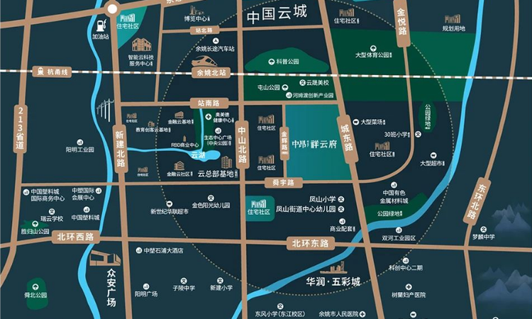 中昂·祥云府交通图