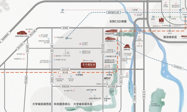 京华国贤府交通图