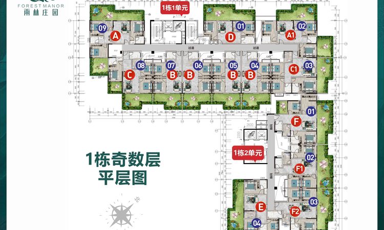 雨林庄园楼层平面图