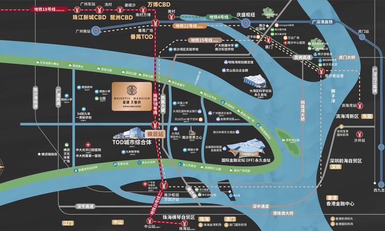 广州能建天誉府交通图