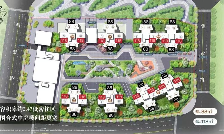 天投公园理想楼层平面图