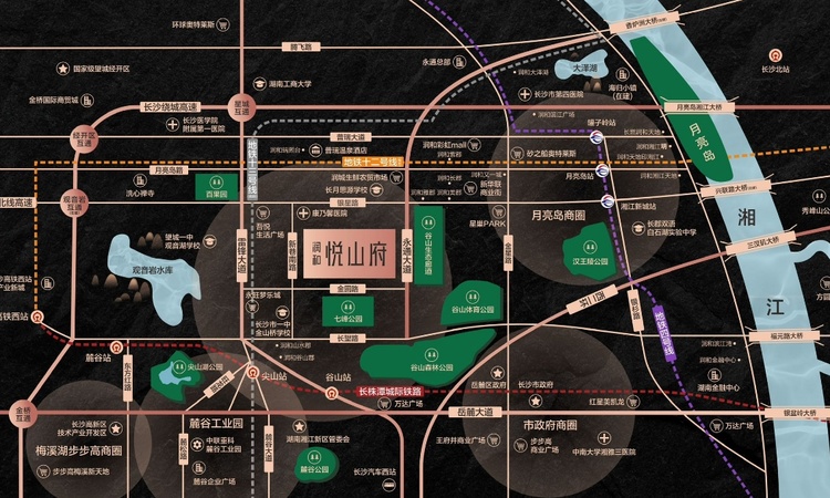 润和悦山府交通图